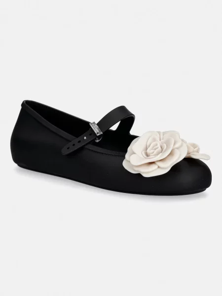 Balerinke Melissa MELISSA SOFT BALLERINA PETALS AD črna