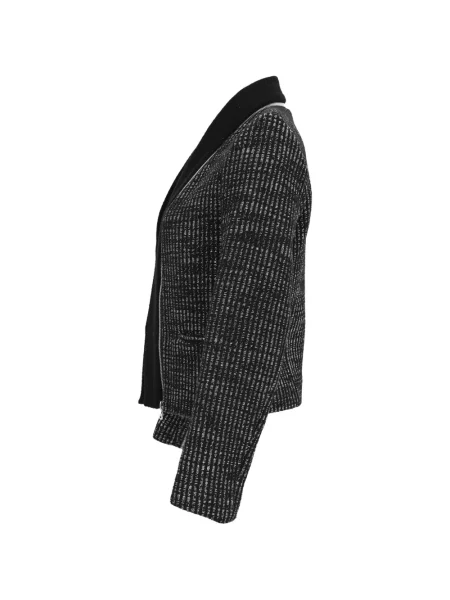 Sacou Sandro din tweed negru