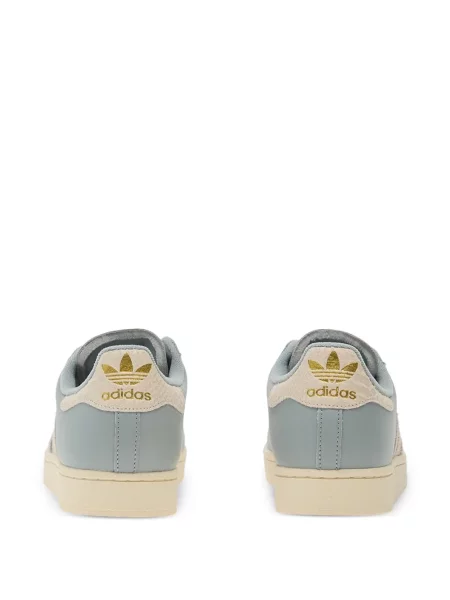 Pöttyös fűzős csipkés póló Adidas kék