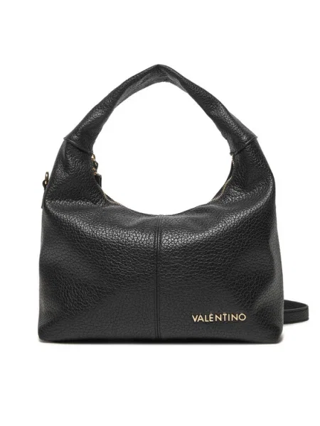 Kožená kožená taška Valentino čierna