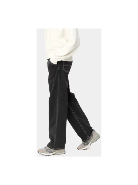 Jeansy Carhartt Wip z kamieniami czarne