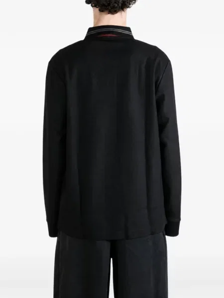 Καρό με κολάρο polo Burberry μαύρο