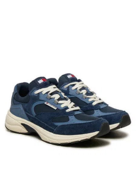 Tommy Jeans Sneakersy The Coney Suede Tmavomodrá