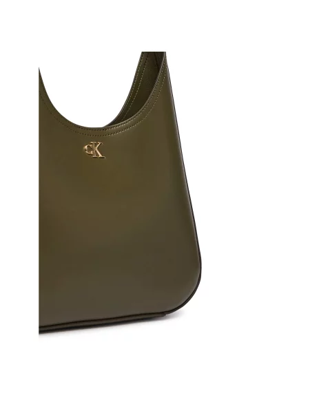 Kabelka Calvin Klein Ck Medium Shoulder Bag Tmavo zelená