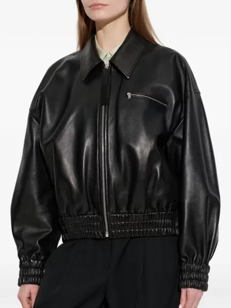 Geanta de piele Jil Sander negru