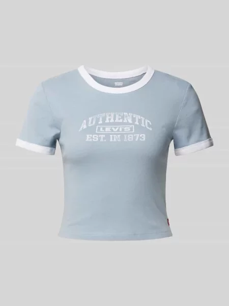 T-shirt krótki z nadrukiem z logo Levi's biała
