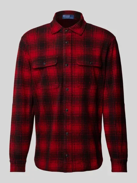 Koszula casualowa o kroju regular fit z kołnierzykiem typu cutaway Polo Ralph Lauren czerwona