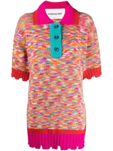 Pletené krátké polotričko Andersson Bell růžové