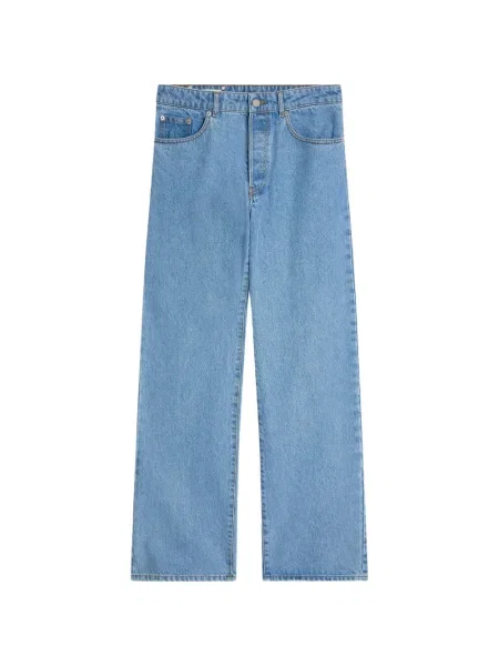 Blugi drepți Dries Van Noten albastru