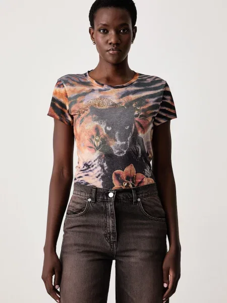 Guess tricou pentru femei portocaliu