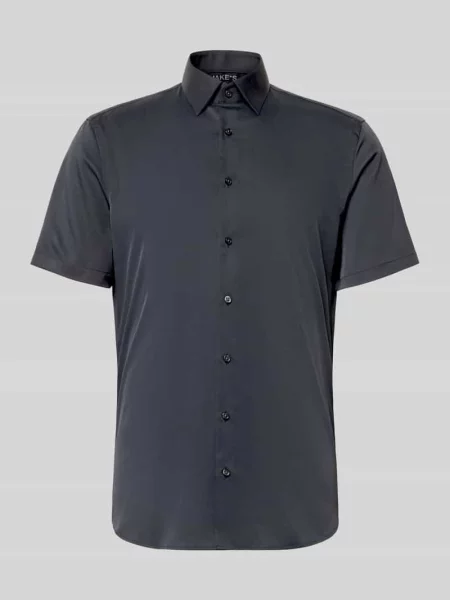 Koszula o kroju slim fit biznes z kołnierzykiem typu kent Jake*s czarny