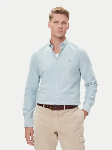 Tommy Hilfiger Πουκάμισο Solid Heritage Regular Fit πράσινο