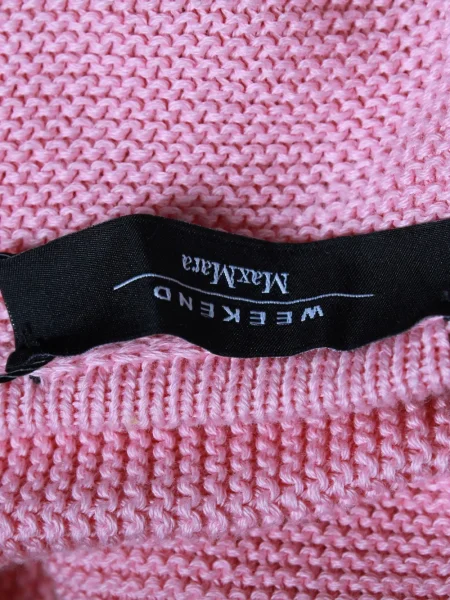 Tricou Max Mara tricotate cu decolteu în U roz