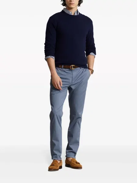 Prugasta polo majica Polo Ralph Lauren s printom od kašmira plava