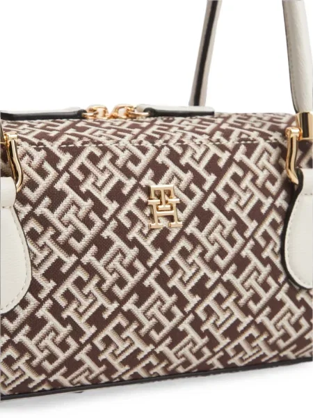 Geantă Tommy Hilfiger din jacard maro
