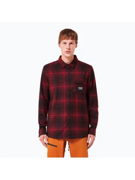 Košile Oakley Butter Flannel Shirt black/grenache check černá