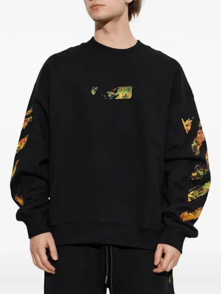 Hanorac Off-white cu imagine alb