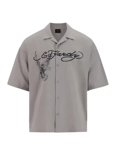 Ed Hardy Košile šedá černá
