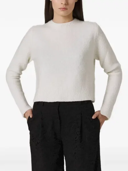 Bouclé pulover Santicler alb