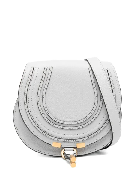 Geanta de piele Chloé din piele gri