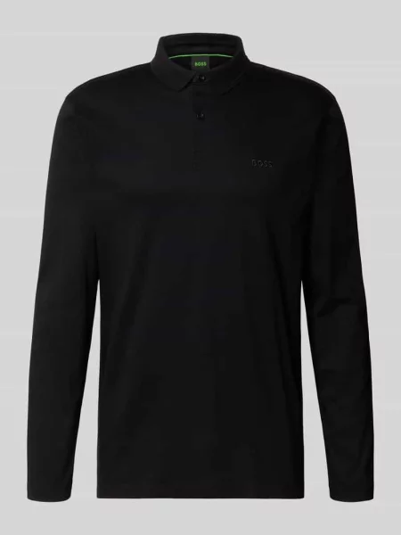 Koszulka polo o kroju regular fit z czystej bawełny model ‘PIROL’ Boss Green czarna