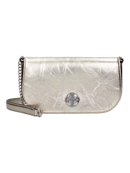 Torebka skórzana Tory Burch skórzana żółta