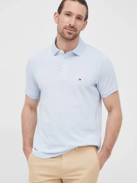 Tommy Hilfiger Polo Błękitny niebieska