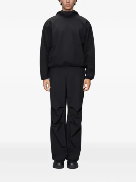 Fleece hoodie Rains μαύρο