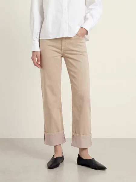 Opus Krátké Džíny Miva golden beige béžové