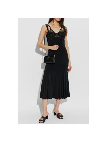 Klapki mules Dolce And Gabbana skórzane czarne