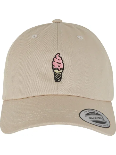 Mister Tee Čiapka Ice Cream svetložltá / kamenná / ružová čierna