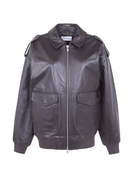 Geanta de piele The Frankie Shop maro