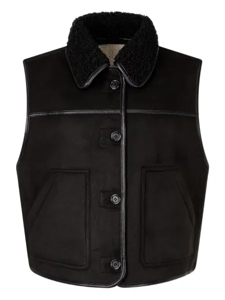 Vestă Studio Tomboy fără mâneci reversibilă negru