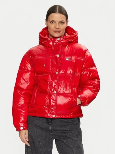 Tommy Jeans Geacă din puf roșu