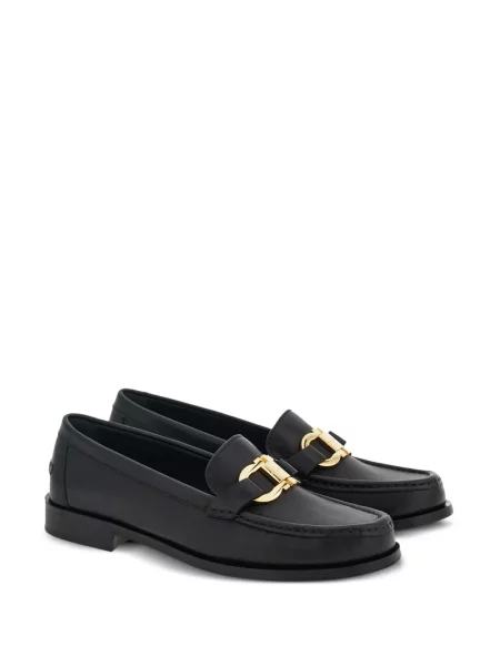 Iš natūralios odos loaferiai Ferragamo juoda