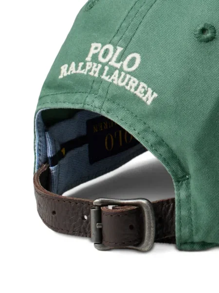 Krátký kostkovaná kšiltovka Polo Ralph Lauren s potiskem zelená