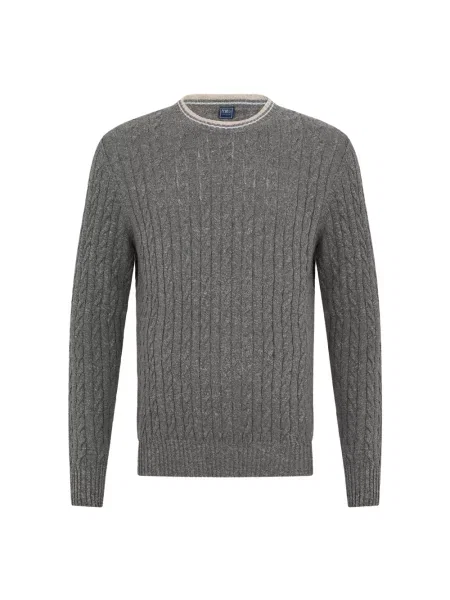 Sweter Fedeli klasyczny szary