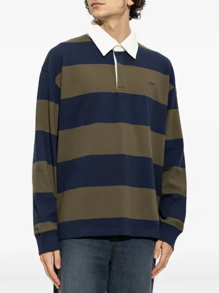 Lung tricou polo A.p.c. albastru