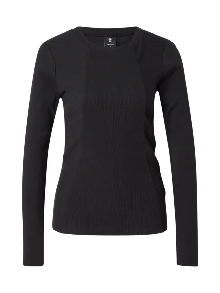 G-Star Tričko s dlhým rukávom A line slim rib čierna