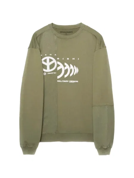 Pulover Maharishi cu imagine verde