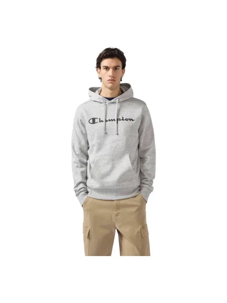 Bluza z kapturem Champion z kapturem z logo szara