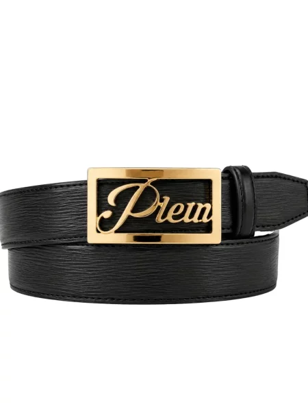 Cu centură curea Philipp Plein din piele negru