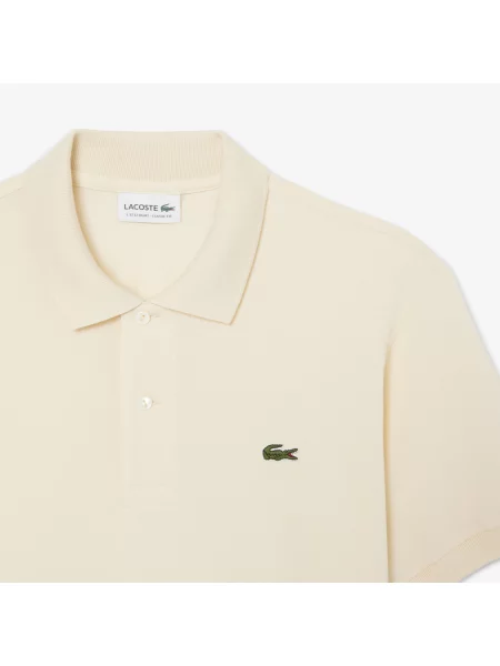 Классическое поло Lacoste бежевое