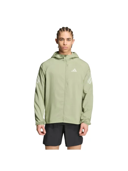 ADIDAS PERFORMANCE Tréningová bunda svetlozelená / šedobiela