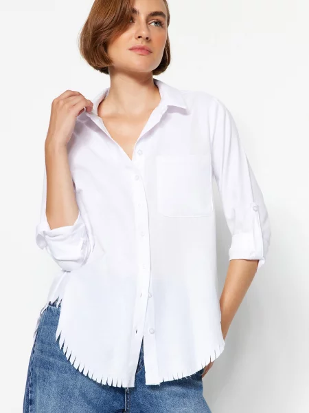 Cămașă Trendyol alb