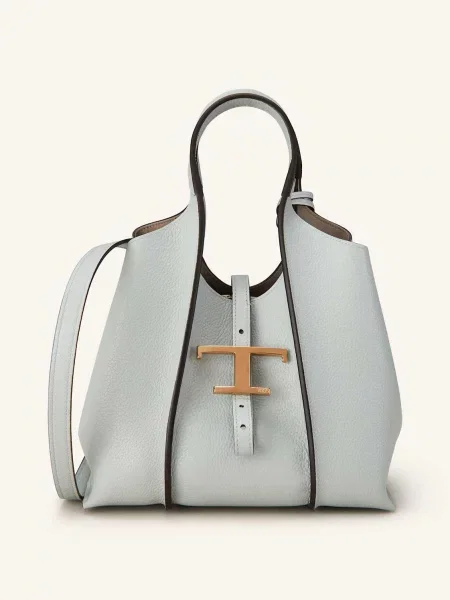 Tod's Shopper T Timeless Small S Pouzdrem světle šedá