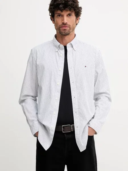 Košile Tommy Hilfiger regular s límečkem button-down bílá