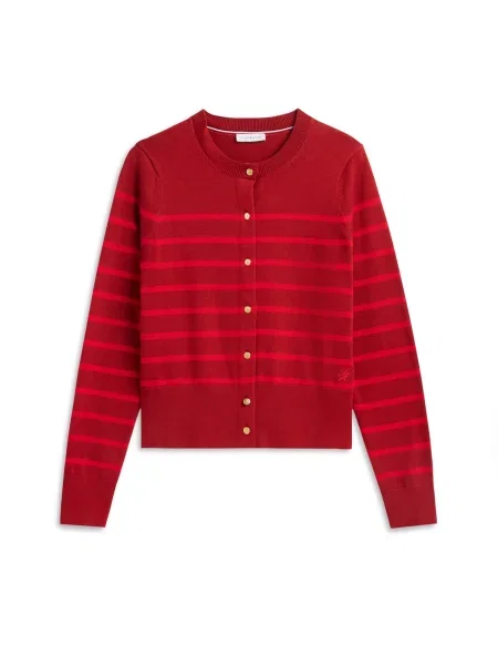 TOMMY HILFIGER Geacă tricotată / roşu închis roșu