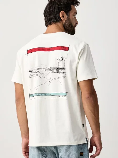 Hurley T-shirt Craft Bowl beżowa