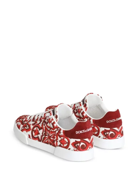 Καμβάς sneakers Dolce & Gabbana Portofino με σχέδιο κόκκινο